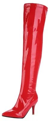 Productafbeelding van Overknee laarzen voor dames - Stiletto-hak 8,5 cm - Rits - Ademend materiaal