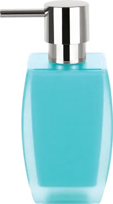Immagine prodotto di Dispenser Spirella per sapone liquido "Freddo", capacità 7 x 7 x 15 cm - 200 ml - Acqua Blue