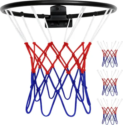 Imagen del producto de Red de baloncesto pequeña, juego de 3 unidades, para canastas de 20-26 cm, red de repuesto para mini baloncesto