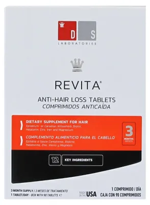 Immagine prodotto di Revita Anticaida Compresse Integratore alimentare o per capelli 90 compresse Tre mesi di trattamento