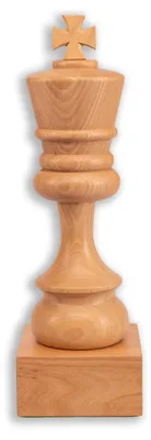 Image de Coupe d'échecs en bois - Roi blanc