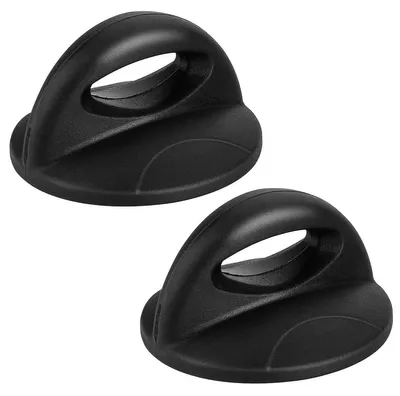 2er-Set Ersatzdeckelknöpfe für Töpfe, schwarz, 6,3 cm