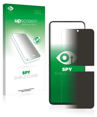 A product package for a phone screen protector, with the product itself shown next to it.