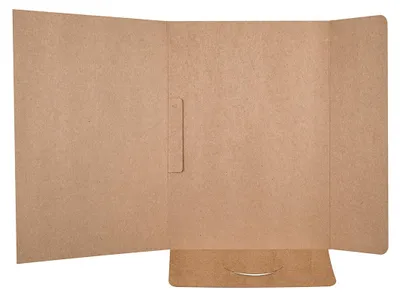 Produktbild von Sammelmappe A4 mit Abheftlochung & Visitenkartenschlitz, Kraftkarton - 10er Pack