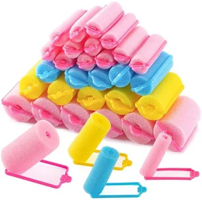 Immagine prodotto di Set di 36 bigodini in schiuma Unyqoos®: bigodini morbidi per dormire, ricci senza calore durante la notte, 4 dimensioni, adatti a tutti i tipi di capelli