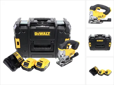 Produktbild von DeWalt DCS 331 P2 Akku Stichsäge 18 V + 2x Akku 5,0 Ah + Ladegerät + TSTAK