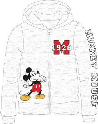 Produktbild von Mickey Maus Jacke mit Kapuze, grau, 98/104