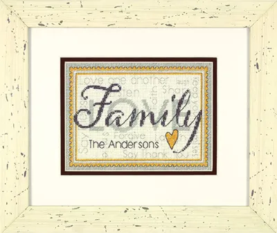 Produktbild von Dimensions Kreuzstich Set "Familie", Zählmuster, 17,7x12,7cm