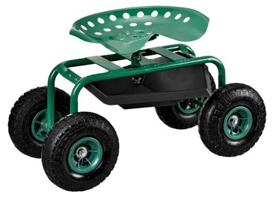 Produktbild von Fahrbarer Gartensitz Scooter Rollsitz [grün] Rollwagen Gartenhelfer