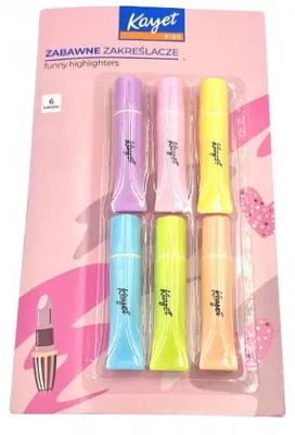 Produktbild von Kayet Lustige Textmarker Tubenform 6 Farben