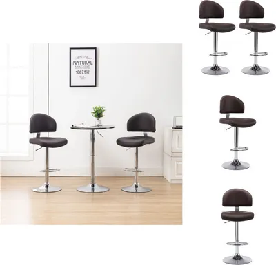 Produktbild von vidaXL Barhocker 2 Stk. Braun Kunstleder - Barhocker