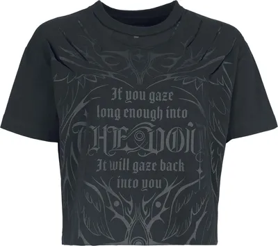 Produktbild von Gothicana by EMP Damen schwarzes T-Shirt mit Cut-Outs L