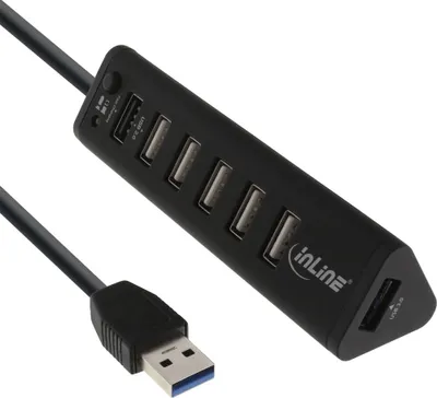 Produktbild von InLine® Smart Hub, 7-fach USB 3.0 / 2.0 Hub mit Schnelllade-Anschluss