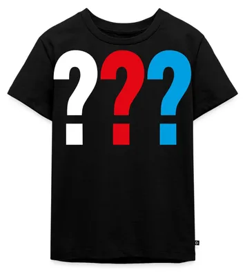 Produktbild von Spreadshirt Die Drei Fragezeichen Logo Kinder Premium T-Shirt, 134/140 (8 Jahre), Schwarz