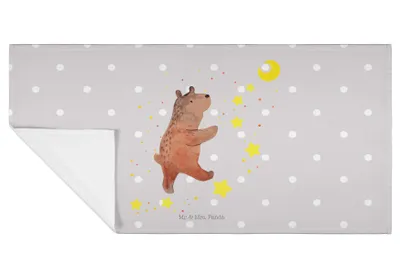 Produktbild von Mr. & Mrs. Panda Handtuch Bär Träume - Grau Pastell - Geschenk, baumwolle, Teddy, Flauschtuch, kleines, Traumdeutung, 50x100, 100x50, Träumen, Traum