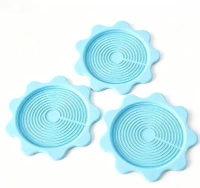 Silikon-Isoliermatte, Antirutsch, 3 Stück, Blau