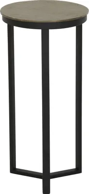 Produktbild von Light & Living Säule Retiro matt schwarz mit roh antikem Bronze - Ø30x60 cm