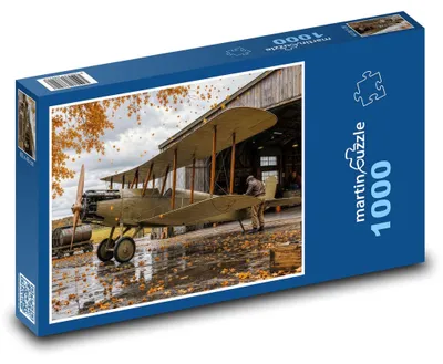Obrázek produktu pro Puzzle 1000 Trojplošník na podzimním letišti - martinpuzzle
