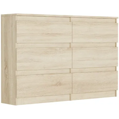 Obrázok produktu pre Komoda 120 cm, 6 zásuviek, skriňa FRAMIRE R-120, sonoma