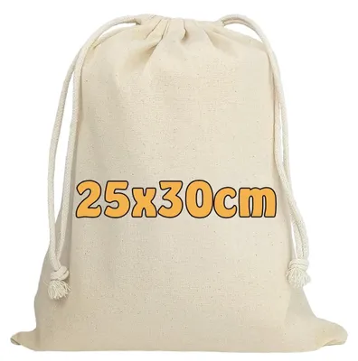 Zdjęcie produktu dla Bawełniane woreczki do przechowywania i organizacji, 25 x 30 cm