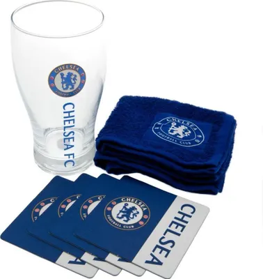 Produktbild von Chelsea FC - Mini - Bar Set TA2190 (Einheitsgröße) (Königsblau/Weiß/Transparent)