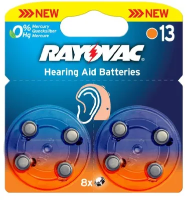 Produktbild von Rayovac 04606 745 418, Einwegbatterie, Zink-Luft, 1,45 V, 8 Stück(e), Hörgerät, Metallisch