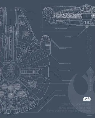 Produktbild von Kunstposter – Star Wars – Karte des Raumschiffs – 40 x 50 cm