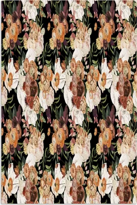 Produktbild von MuchoWow® Poster Blumen - Braun - Muster 120x180 cm - Kunstposter