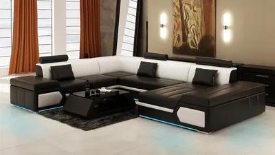 Produktbild von Ledersofa Sofa Couch Wohnlandschaft Ecksofa Garnitur Design Modern Sofa K5013