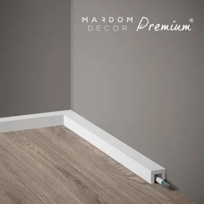 Produktbild von Mardom Sockelleiste QL021P Polyforce 25 x 20 x 2000 mm Weiß Premium beschichtet