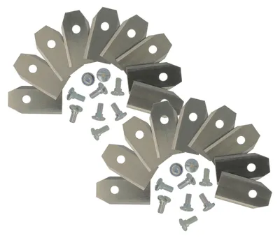 Produktbild von vhbw 18x Ersatz-Messer kompatibel mit Husqvarna Automower 108, 220AC, 230ACX, 210C, 305, 260ACX, 265ACX, 105 Rasenmäher - Ersatzklinge Silber, Stahl