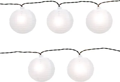 Immagine prodotto di Catena di lanterne solari LED 4,5 m bianco caldo 10 lampadine illuminazione festa giardino