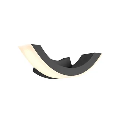 Produktbild von Lucande LED-Außenwandleuchte Half, 30 cm, anthrazit, IP54