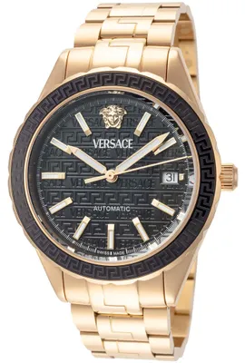 Immagine prodotto di Versace VEQCA0624 HELLENYIUM Orologio automatico da uomo in acciaio inossidabile oro nero NUOVO