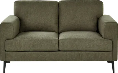Obrázek produktu pro BELIANI 2místná pohovka zelené látkové čalounění železné nohy minimalistický styl poloviny století moderní styl