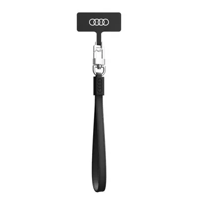 Zdjęcie produktu dla Audi uniwersalna smycz do telefonu 28cm 10mm Leather czarny/black AU-HSLSL-GT/D1-BK