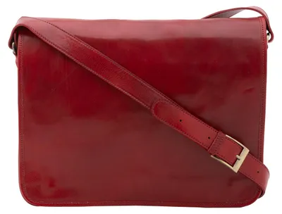Image de Sac bandoulière pour homme, en cuir de vachette véritable, fermeture magnétique, fabriqué en Italie