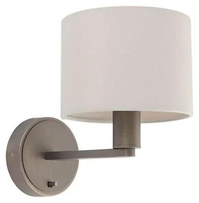 Obrázok produktu pre Nástenná lampa s vypínačom DALEY, antická bronzová, 1xE14x15W, látka, rozmery: 20x15x23 cm, IP20, Endon