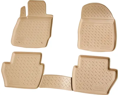 Immagine prodotto di tappetini in gomma 3D per Ford Fiesta VI | 2008-2017 | Tipo JA8 | beige con bordo