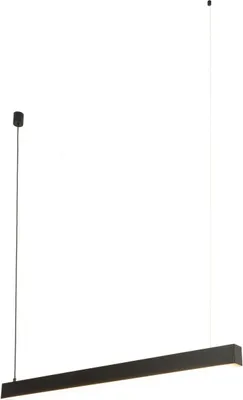 Produktbild von LED Pendelleuchte Metall H: max. 140 cm Schwarz länglich 4000 K neutralweißes Licht lm Modern