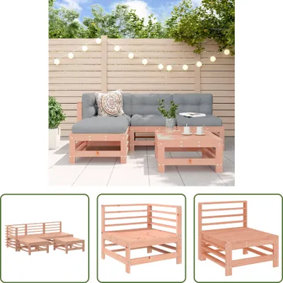 Produktbild von The Living Store 5-tlg. Garten-Lounge-Set Massivholz Douglasie