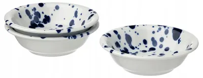 Produktbild von IKEA SILVERSIDA Schüssel mit blauem Muster 3 Stück