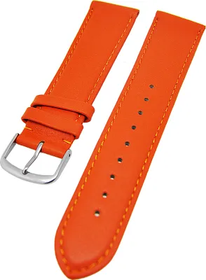 Produktbild von Uhrenarmband Kalbleder Orange Ton in Ton gepolstert 20mm L Donschließe