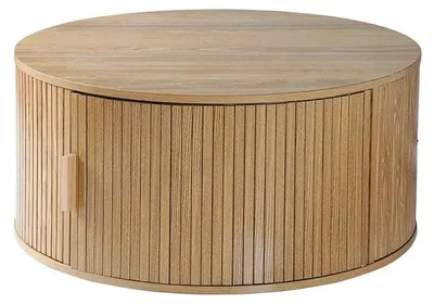 Image de CALICOSY - Table basse ronde avec rangement D75 cm - ERNEST