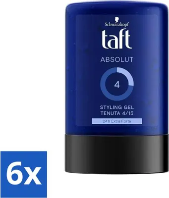 Immagine prodotto di Schwarzkopf - Taft - Gel assoluto per capelli - Uomo - Tenuta a lunga durata - 300 ml - Confezione risparmio - 6 pezzi
