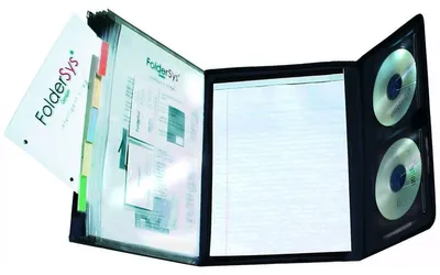 Produktbild von FSY Schreibmappe m 5 Fächern u. Block, schwarz, 1 Stück