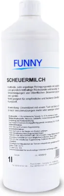 Produktbild von Scheuermilch Funny - 12 x 1 L - Konzentrat - mit natürlichen Schleifmitteln und Fettlösern