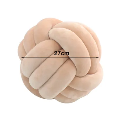 Produktbild von CANDeal 27cm Knotenkissen, Geknotetes Kissen für Sofa, Bett, Dekorat, Zierkissen Knoten, Knoten-Ball-Kissen