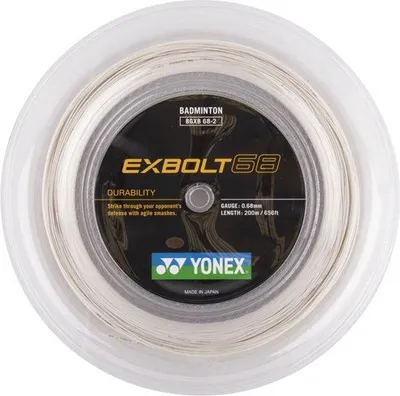 Produktbild von YONEX EXBOLT 68 Badmintonsaite, Weiß, 200 m