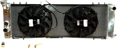 Produktbild von Aluminium Kühler Set mit E-Lüfter, Thermoschalter; Cherokee XJ 97-01